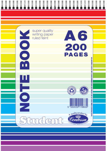 Picture of A6 TOP SPIRAL NOTEBOOK 200 PGS
